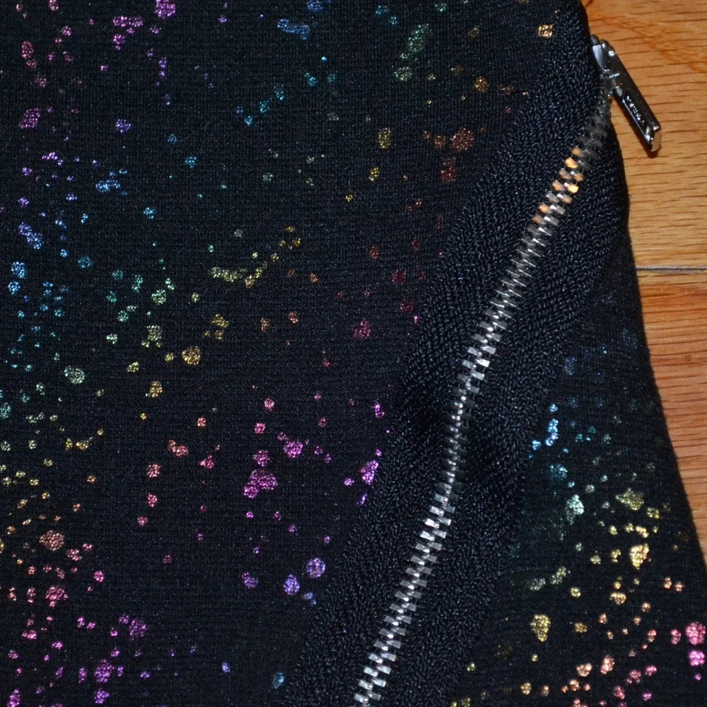 Youth girls black metallic Justice dress, size 8 - Picture 5 of 9